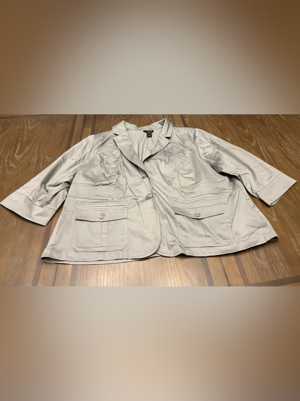 Lane Bryant Light Gray Casual Blazer Jacket